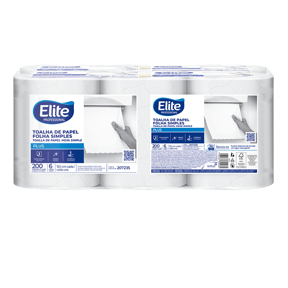 Papel Toalha Elite Plus Folha Simples