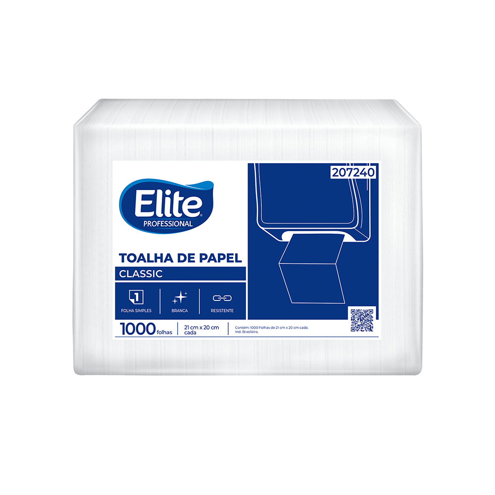 Papel Toalha Interfolhado Elite Classic Folha Simples